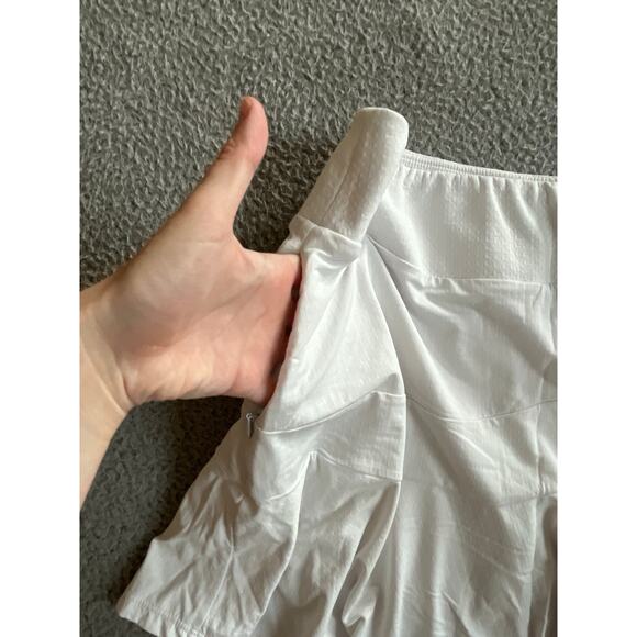 Ibkul Flounce Skort Large Zipper Pocket Pull On Flare White Golf Tennis Prep - Picture 3 of 11
